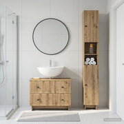 Set di Armadi da Bagno da 2 Pezzi EDE Rovere Artigianale 3417503
