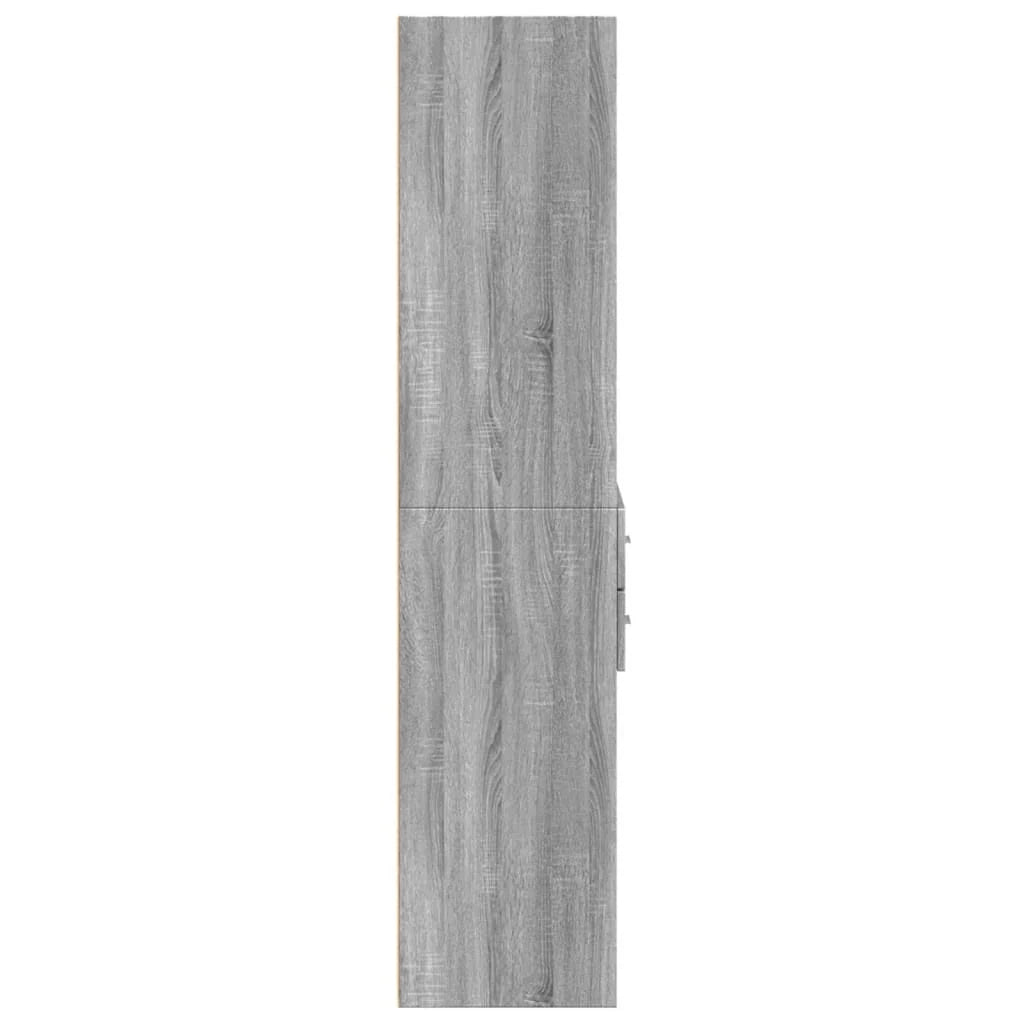 Buffet credenza cassettiera armadio mobile contenitore organizer cucina soggiorno salotto rovere Sonoma alto 70 x 42,5 x 185 cm legno ingegnerizzato grigio 02_0035631
