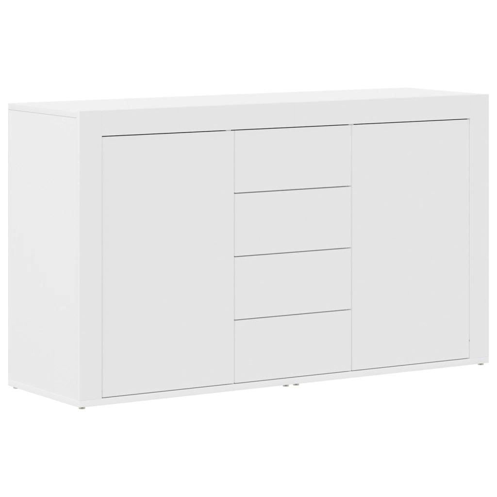Credenza Bianca Bianca Legno 120 x 36 x 69 cm Stoccaggio