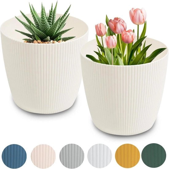 Mat di protezione per vasi fiorali per piante grandi e piccole set di 2 vasi per erbe da 2 pezzi diametro 14 cm