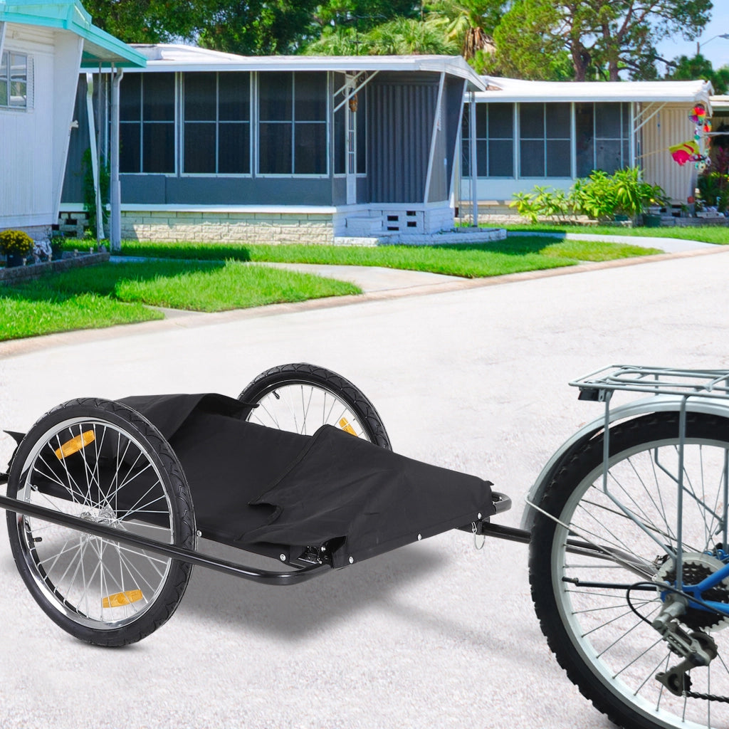 Carrello Trasporto Bicicletta Pieghevole ¨C Minimal ¨C Grigio 140x88x60 cm