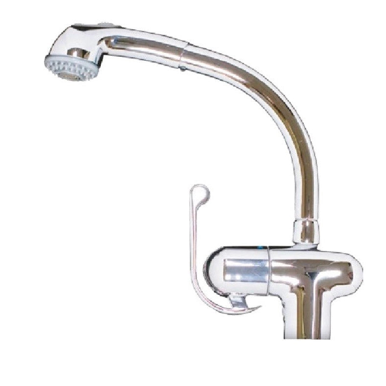 Rubinetto Cucina Miscelatore Monocomando Lavello in Ottone Majestic Cromato