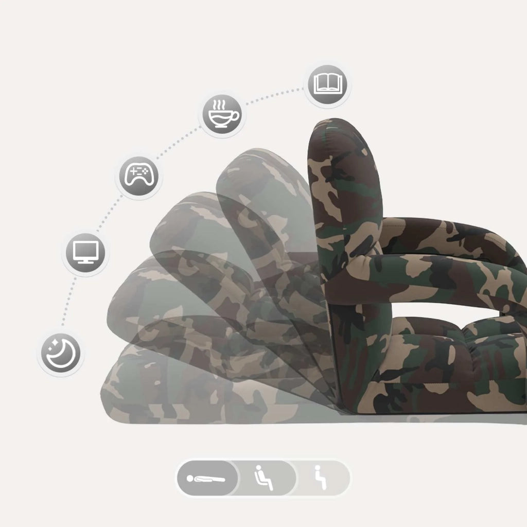 Sedia a pavimento regolabile Verde militare 58 x 62 x 58 cm 42028132