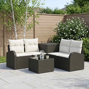 Set di divani 6 pz Nero e Bianco Crema 3447173