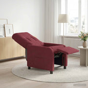 Divano Sedia-Poltrona reclinabile Rosso Vino Tessuto 463892