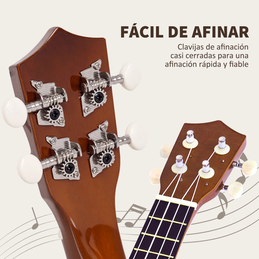 Ukulele Soprano per Principianti ¨C zephmum ¨C Marrone 53x17,5x6,2cm