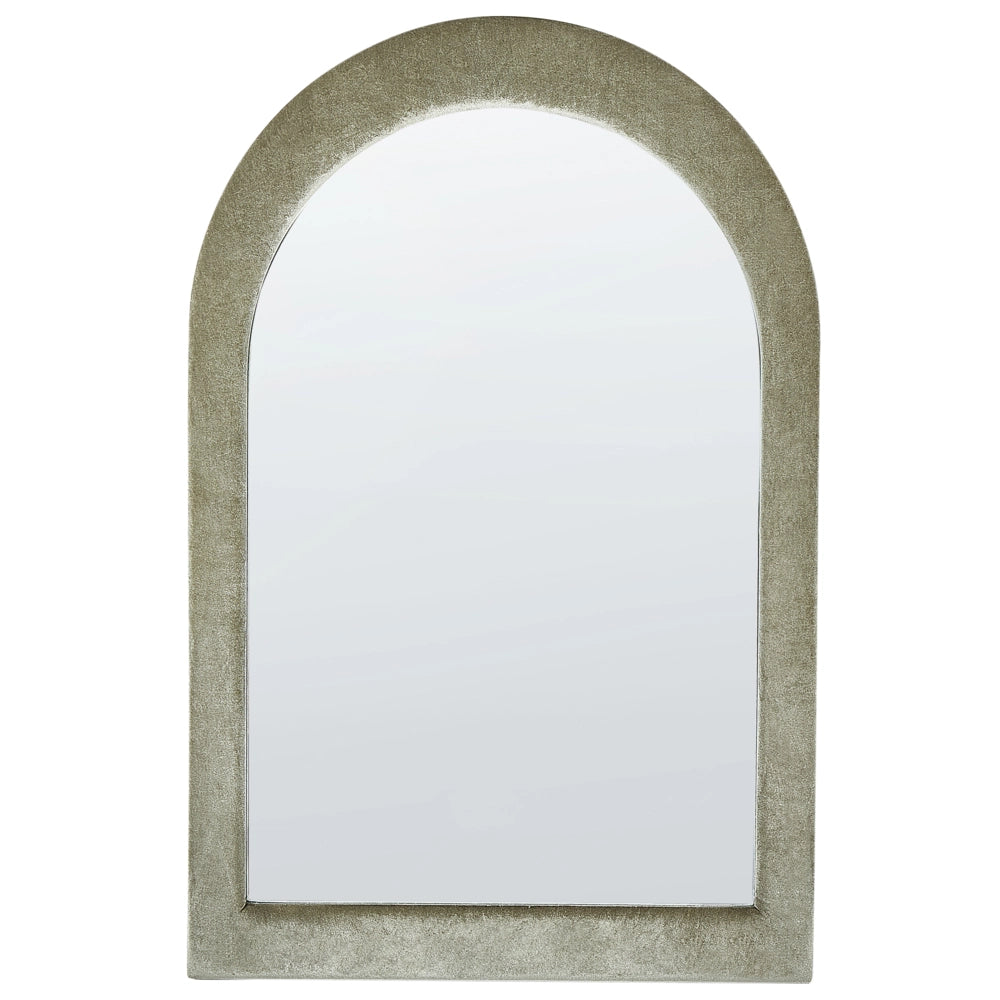 Specchio da parete verde con cornice in MDF, vetro 60 x 90 cm, forma irregolare, pezzo decorativo da parete, stile moderno.