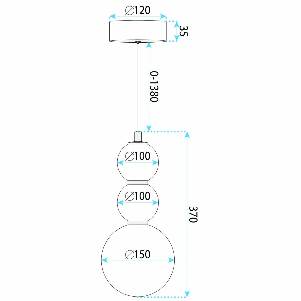 Lampada A Sospensione A Led Lhj113-3cp Oro Spazzolato