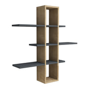 Mensola da parete in legno "Ardo" - 96 x 19 x 101 cm - Saphir, Antracite