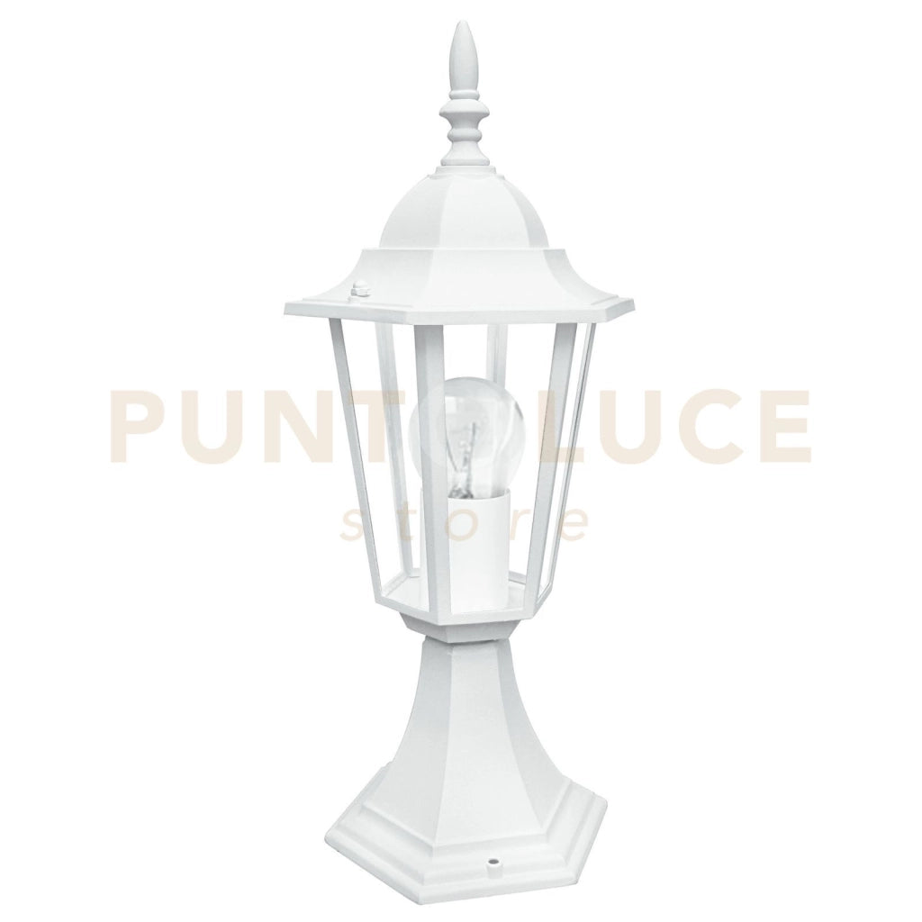 LUME MILANO BIANCO 1 LUCE ATTACCO E27 IP44 17X40,3CM ALLUMINIO E VETRO