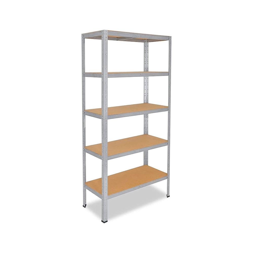 SCAFFALE SCAFFLATURA in Metallo per Officina E Garage 180x100x40 cm | SCAFFALE 5 ripiani con pannelli MDF montaggio a scatto semplice | Portata Massima 875 kg
