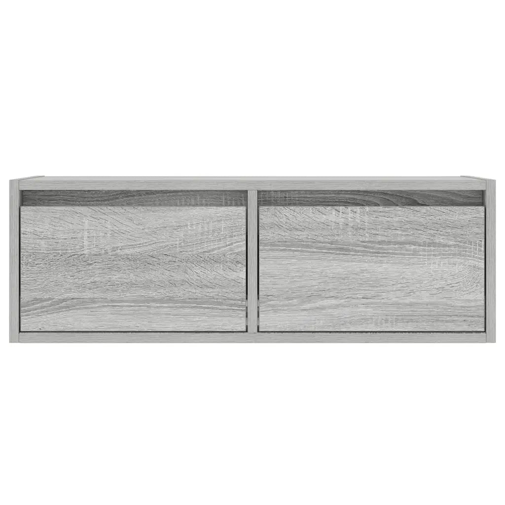 Mobile Porta TV con Luci LED Grigio Sonoma 75x35,5x25 cm 860234