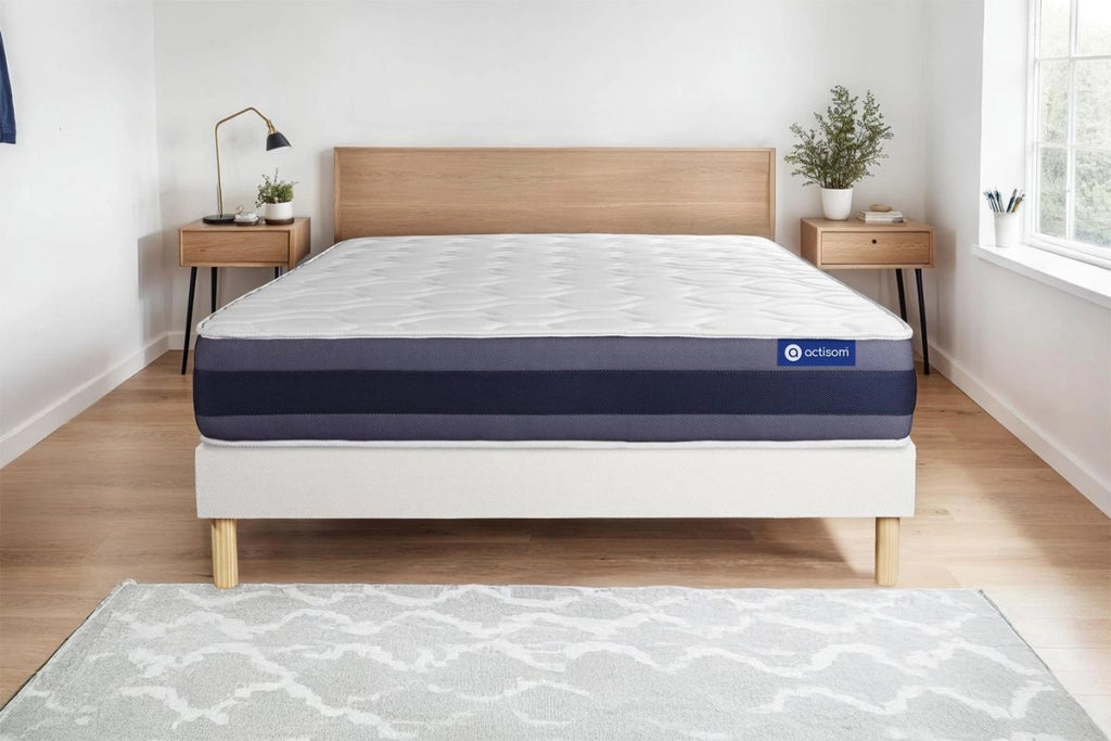Kit rete e materasso matrimoniale Actilatex morpho 150x190cm - Spessore : 24cm - Lattice e memory foam - Bilanciato -