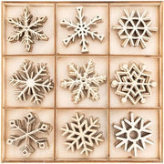 Decorazione di tavolo in legno con cristalli di ghiaccio 2 nuvole di neve motivi in legno decorazione natalizia decorazione invernale inclusa scatola in legno 9 diverse opzioni ciascuna con 7 pezzi