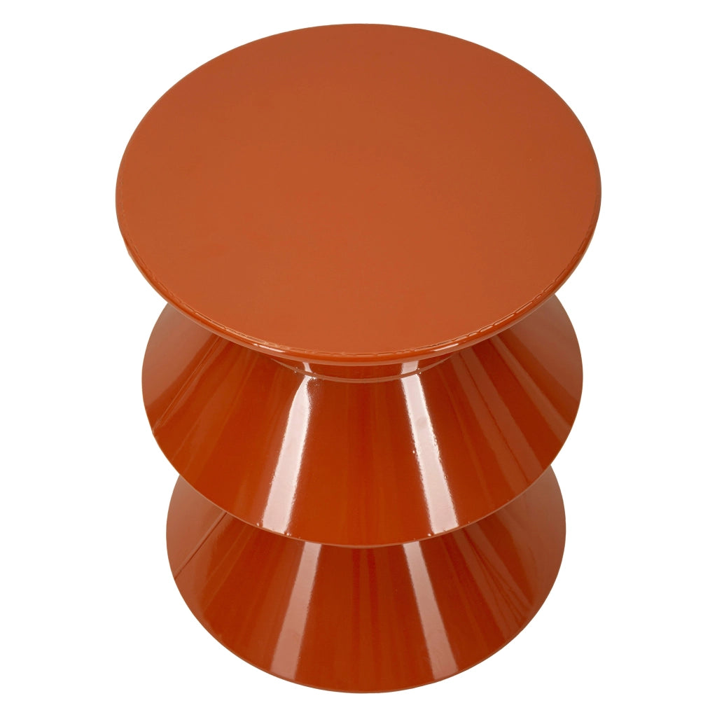 Ilam, Tavolino da Salotto Forma Rotondo, 40x50x40h cm Arancione