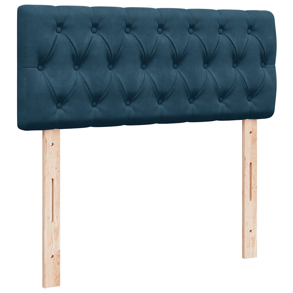 Giroletto a Molle con Materasso Blu 120x190 cm in Velluto 3287696