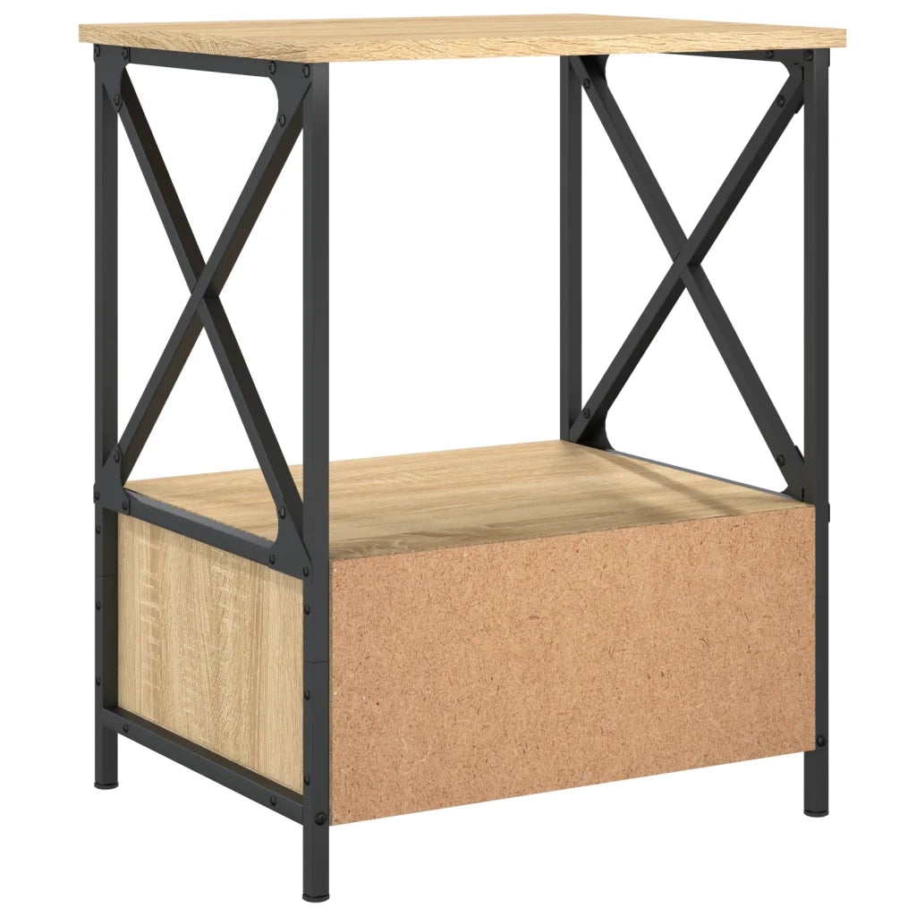 Set di 2 Comodini | Armadio da Notte | Mobiletto da notte Rovere Sonoma 50x41x65 cm in Legno Multistrato