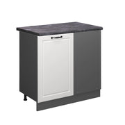 Vicco Mobile ad angolo cucina Bianco casa di campagna 86 cm , PL Antracite