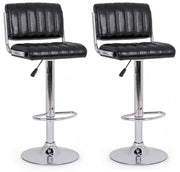 Set 2 Sgabelli Bar 46x51,5x88,5/109,5h cm Barclay Nero
