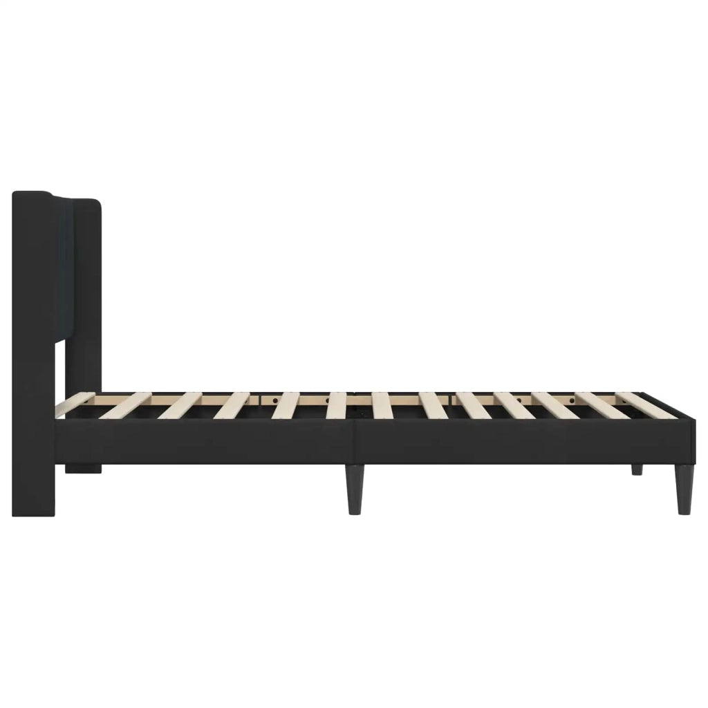Struttura del letto con testiera Nero 90 x 200 cm Velluto 42027483