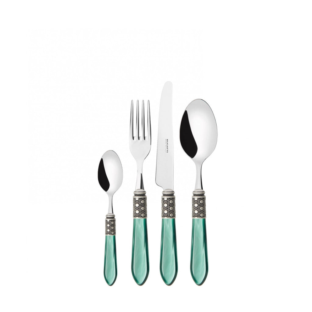 OPTICAL Ghiera Argento Anticato, Posate Set 24 Pz, Scatola
