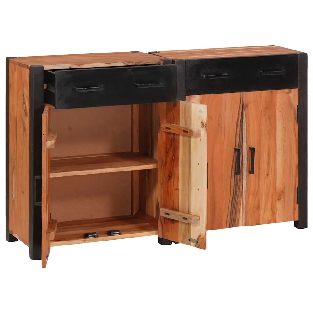 vidaXL Credenza 2 pcs Marrone 110 x 30 x 75 cm