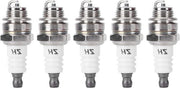 Bougie Stabili Prestazioni Pratico Giardinaggio per BM6A BPMR7A RCJ6Y RCJ7Y WSR5F Fine-tuning Blower - 5 pezzi - 33cc-49cc