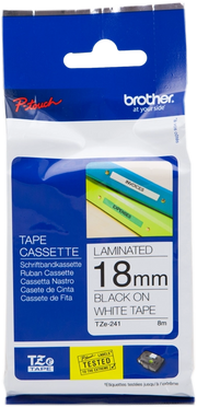 Brother TZE-241 nastro per etichettatrice Nero su bianco