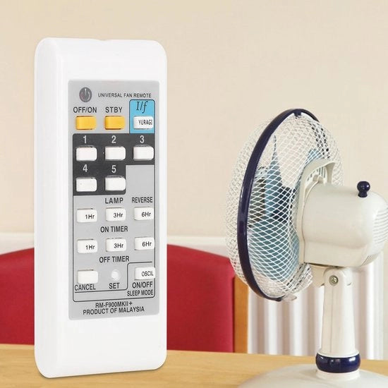 Ventilatore elettrico universale - Comando a distanza - Bianco - Sostituzione - 1 pezzo