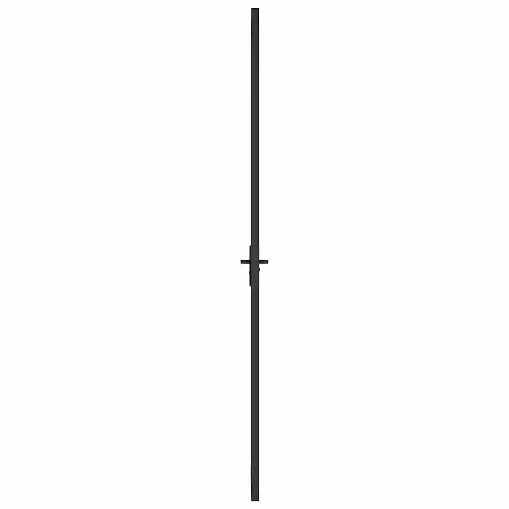 Porta Interna 83x201,5 cm Nero Opaco Vetro ESG e Alluminio cod mxl 67036