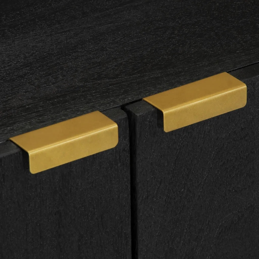 Credenza-Buffet-Armadio da cucina Nera 60x33x75 cm in Legno Multistrato 226987