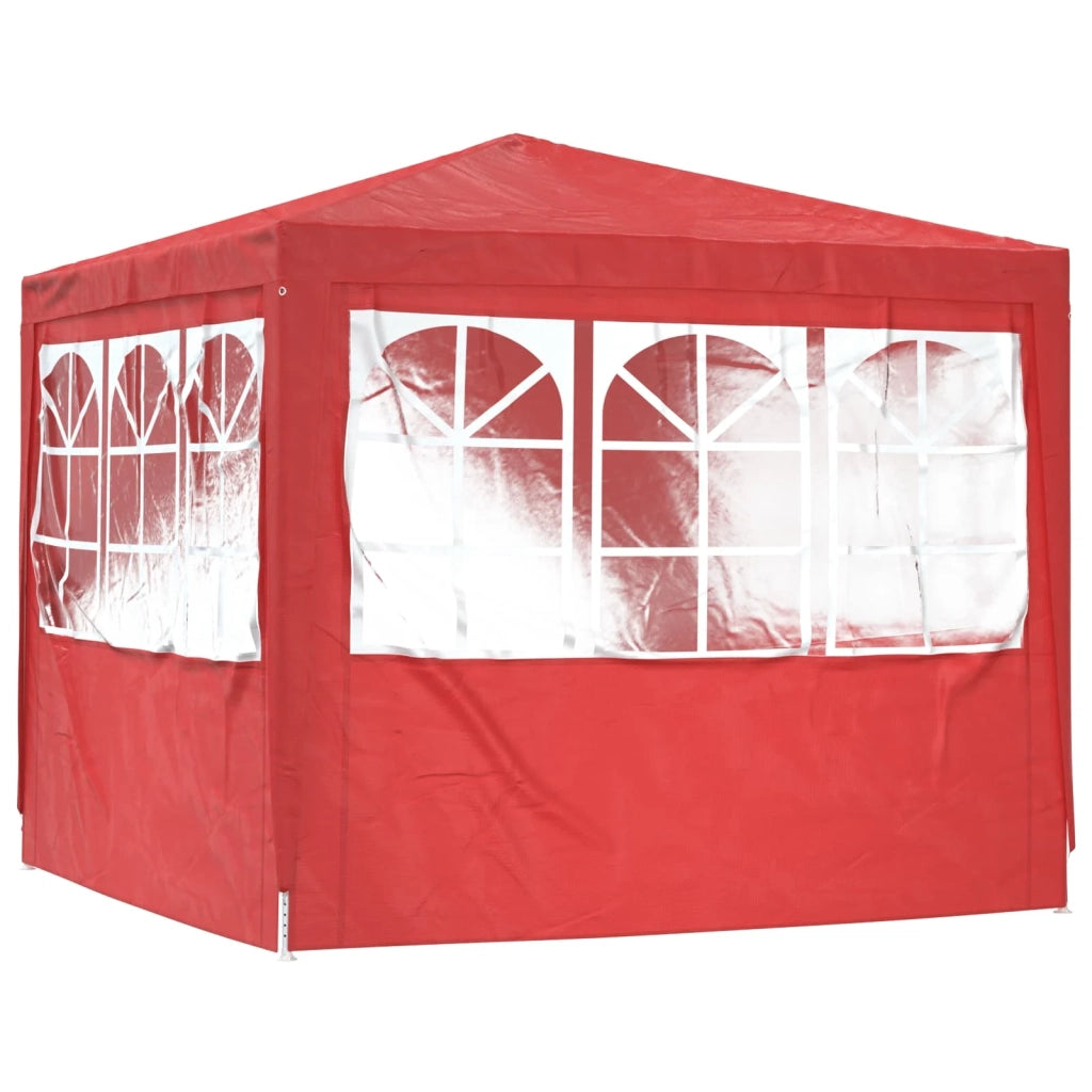 Tenda Party Rosso 250 x 250 x 240 cm PE e Acciaio