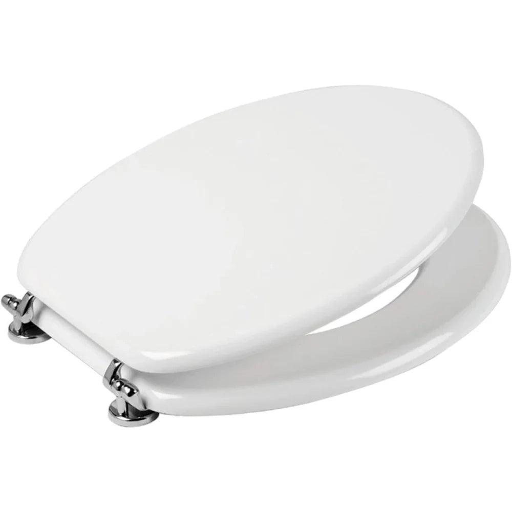 Sedile copriwater tavoletta bianco universale per bagno copri wc