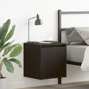 Comodino a Muro Rovere Nero 38x34x40 cm 861231