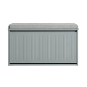 Panca scarpiera, Scarpiera con patta e cuscino per scarpe, Grigio 80x26x45cm FSR98-L-HG