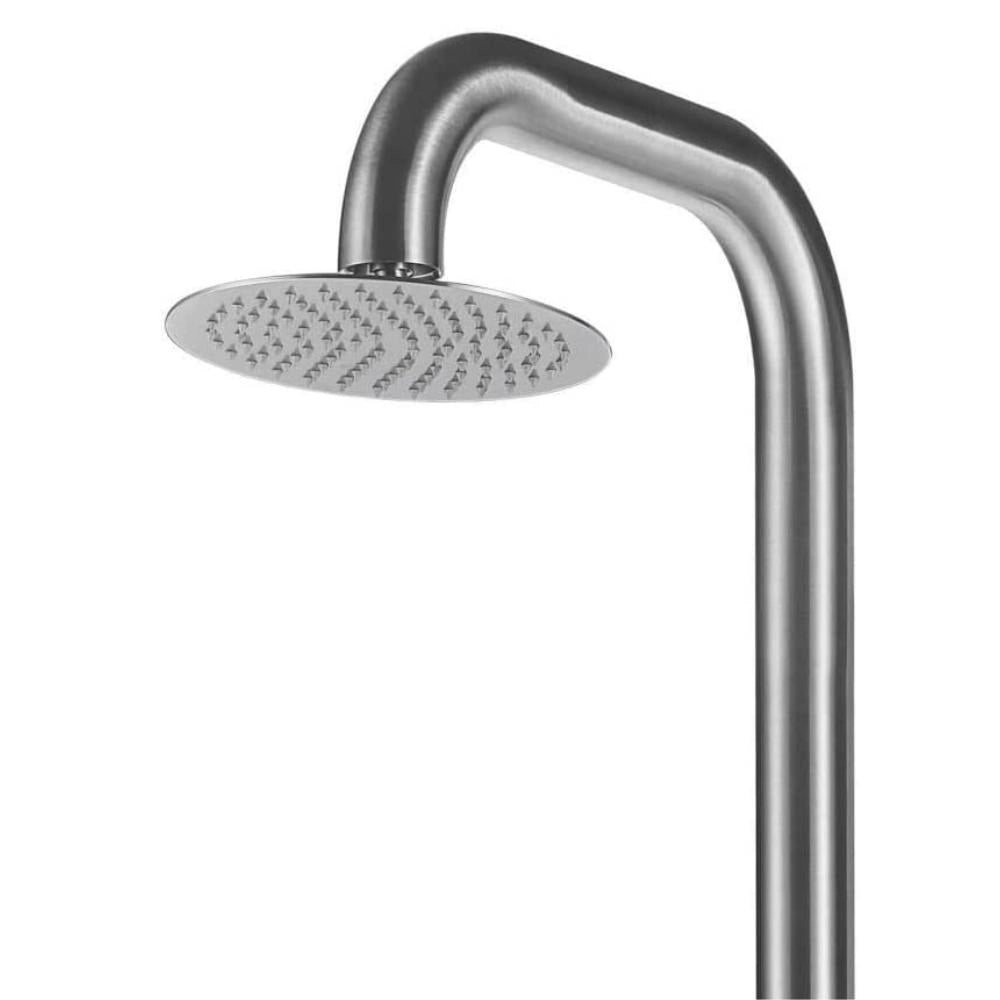 Doccia da esterno sunny a pavimento inox outdoor acqua calda e fredda