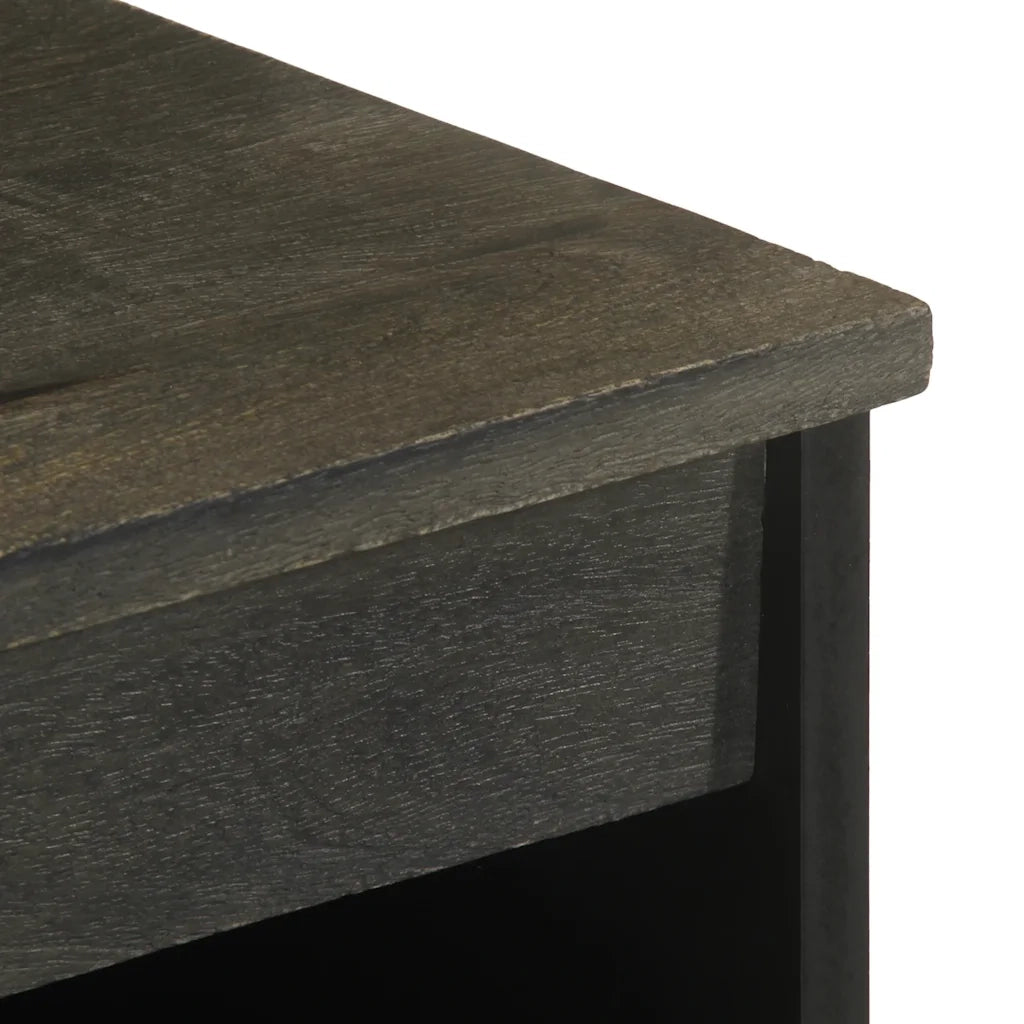 Credenza | Madia | Buffet da pranzo | Armadio da pranzo Nera 60x33x75 cm in Legno Massello di Mango