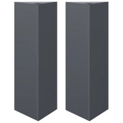 2 pz Fioriere | Cassetta per fiori | Vaso Antracite Triangolari 30x26x75 cm in Acciaio