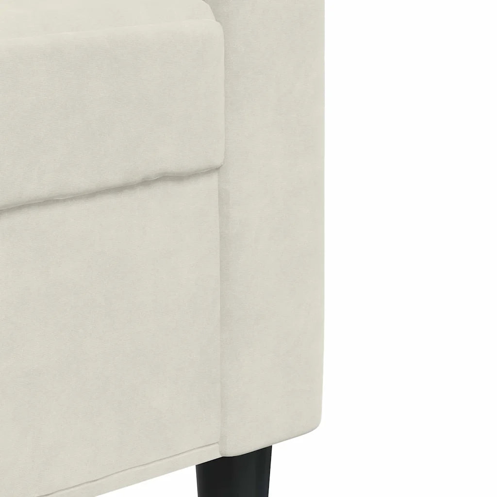 vidaXL Set di Divani 4 pz con Cuscini Crema in Velluto