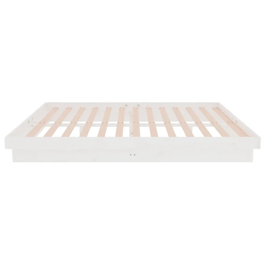 Giroletto-Struttura Letto Bianco in Legno Massello 135x190 cm Double 162751