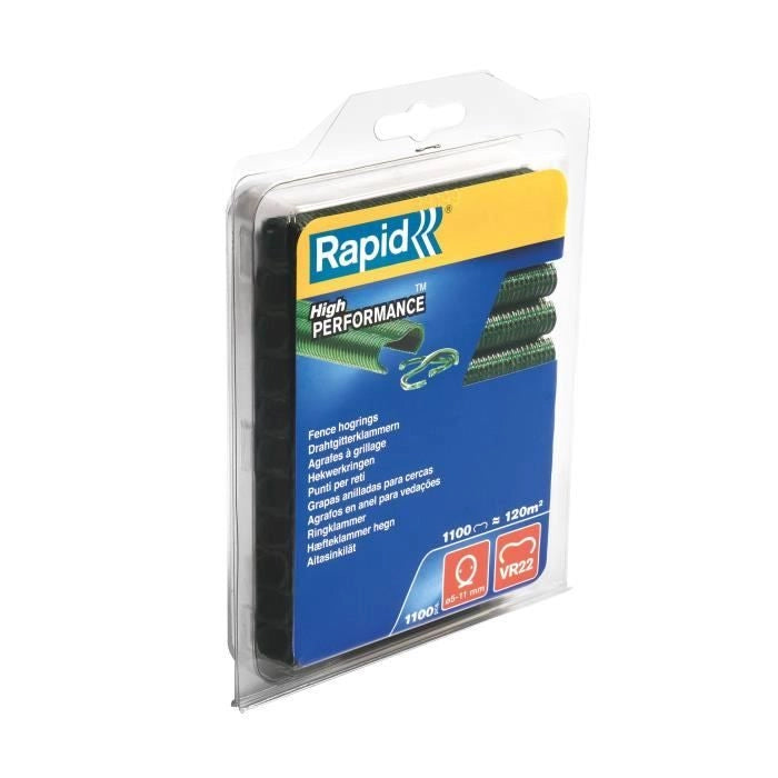 Clip a rete metallica rapida VR22 Agraf - laminata verde - 1100 punti metallici