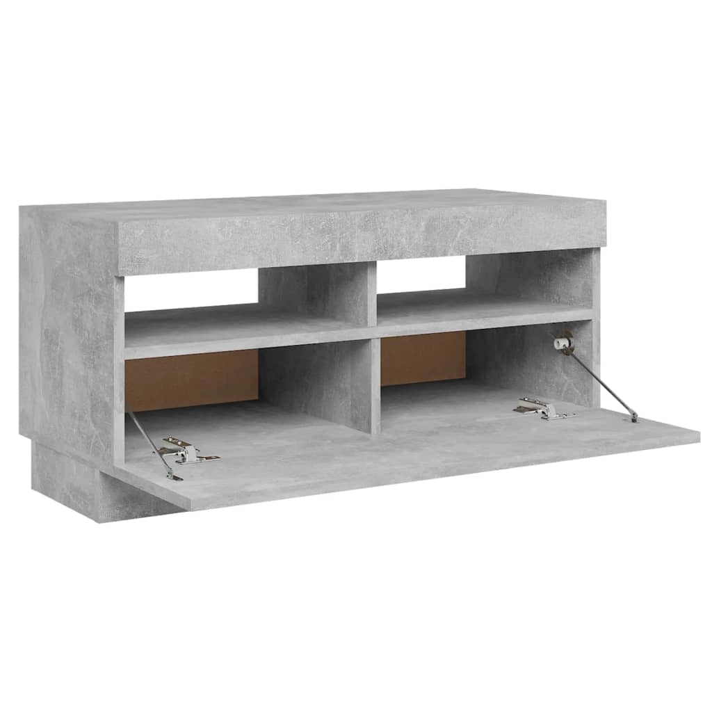 Mobile TV multimediale scaffale TV credenza mobile TV per sala da pranzo soggiorno camera da letto con luci LED 80 x 35 x 40 cm grigio 02_0026618
