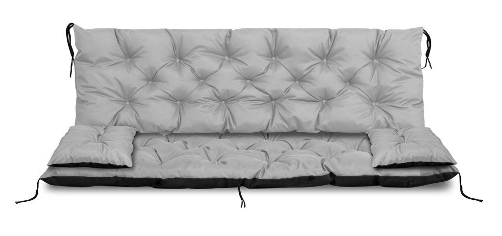 AIO FACTORY Set di cuscini da giardino 100x60 cm impermeabile grigio chiaro