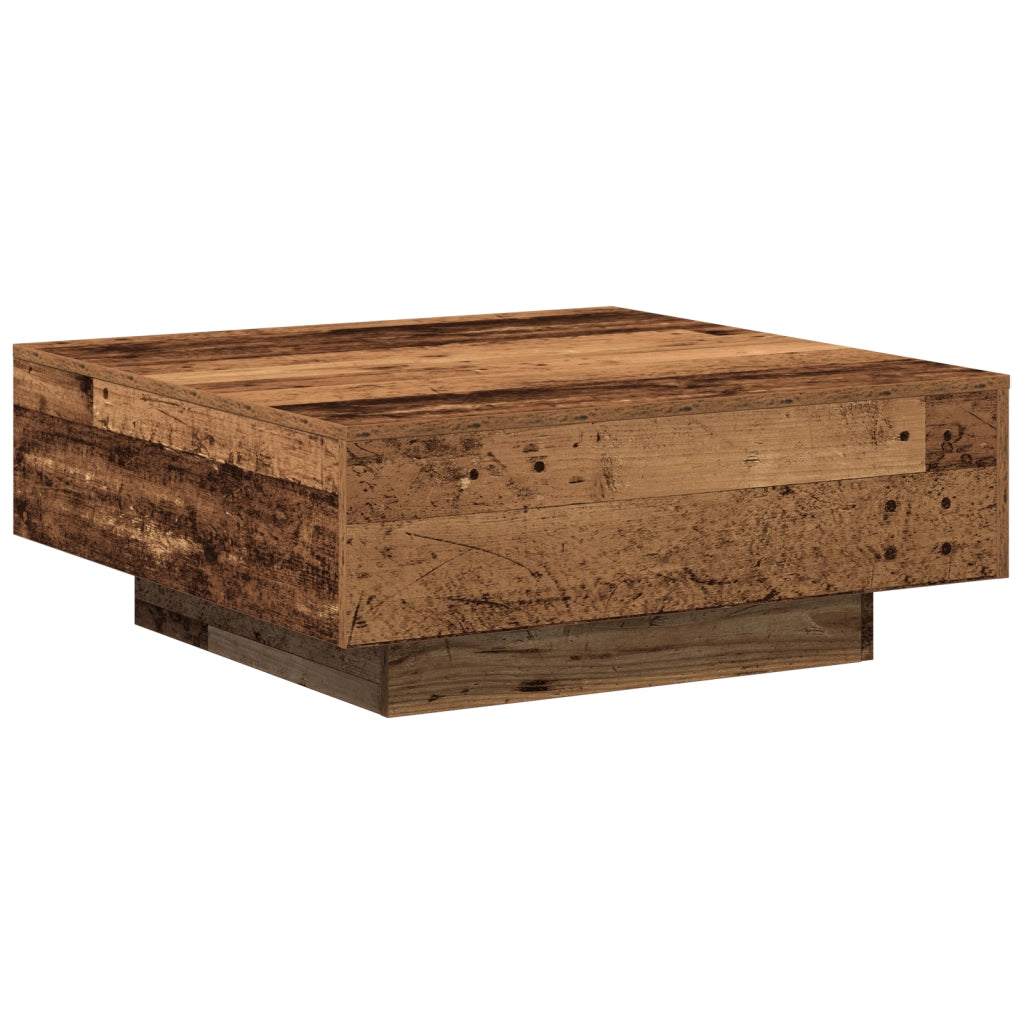 Tavolino da caffÃ¨ in legno riciclato 80x80x31 cm in legno ingegnerizzato