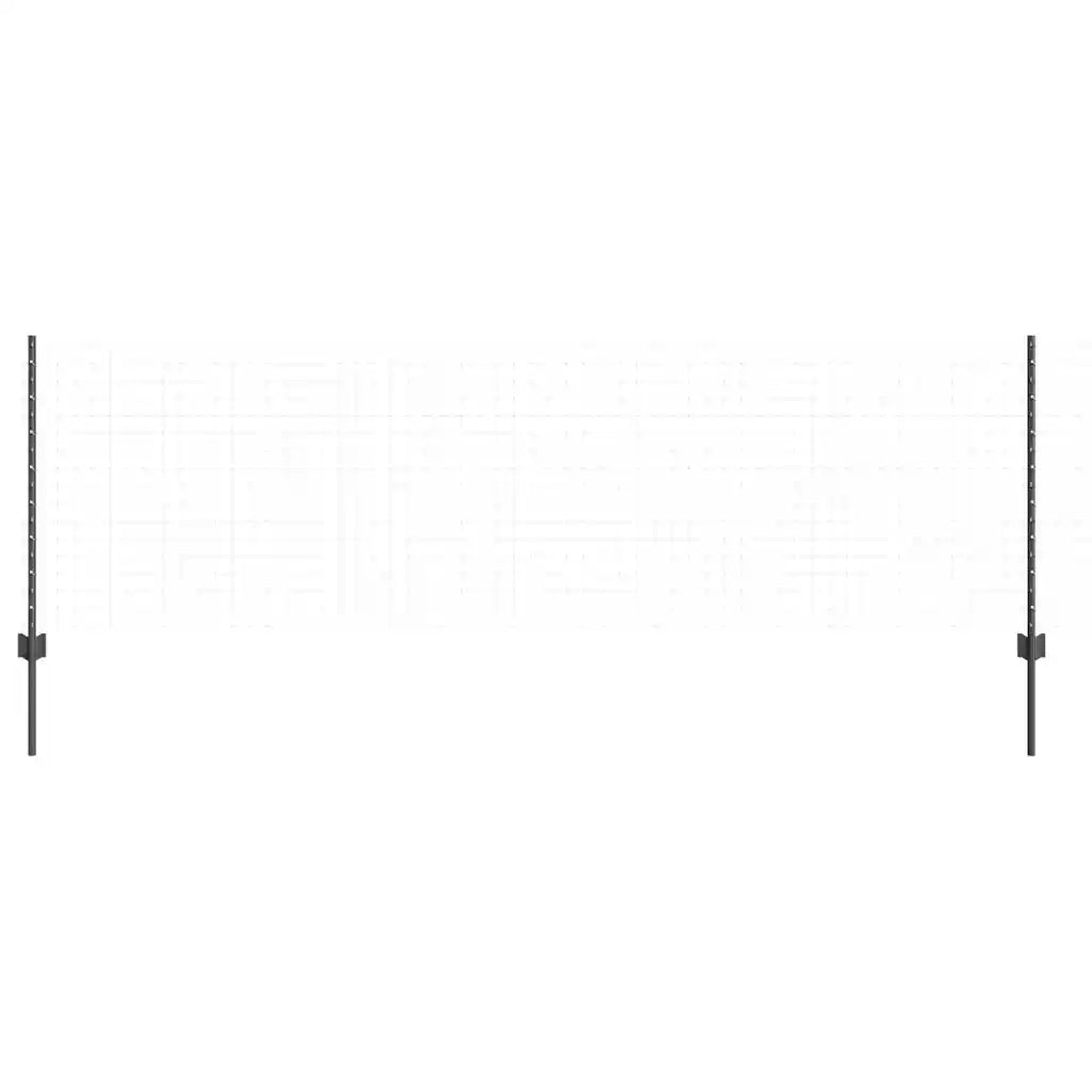Palo della recinzione 11 pz Grigio 80 cm Acciaio CFW7425373