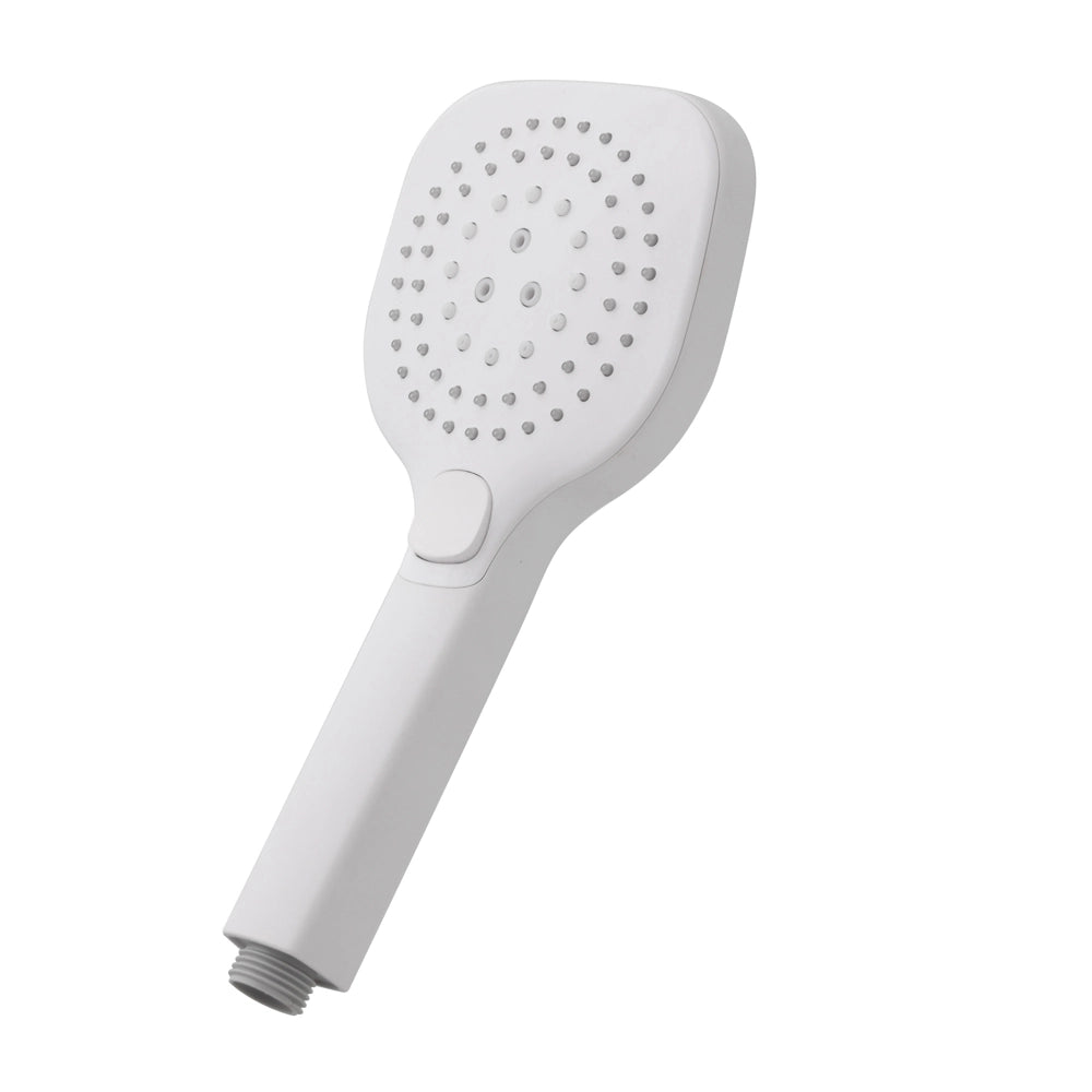 Doccino arrotondato 26 cm con tre tipi di getto bianco opaco in ABS Hidra