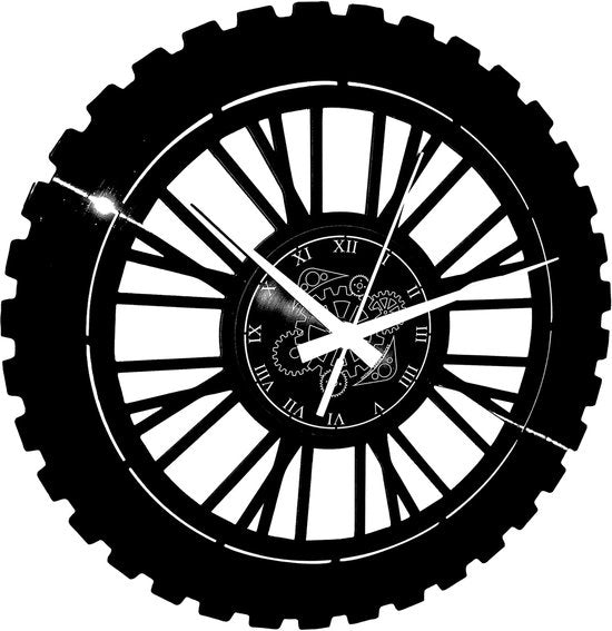 Orologio a Parete con Disco in Vinile per Motori e Motocicli