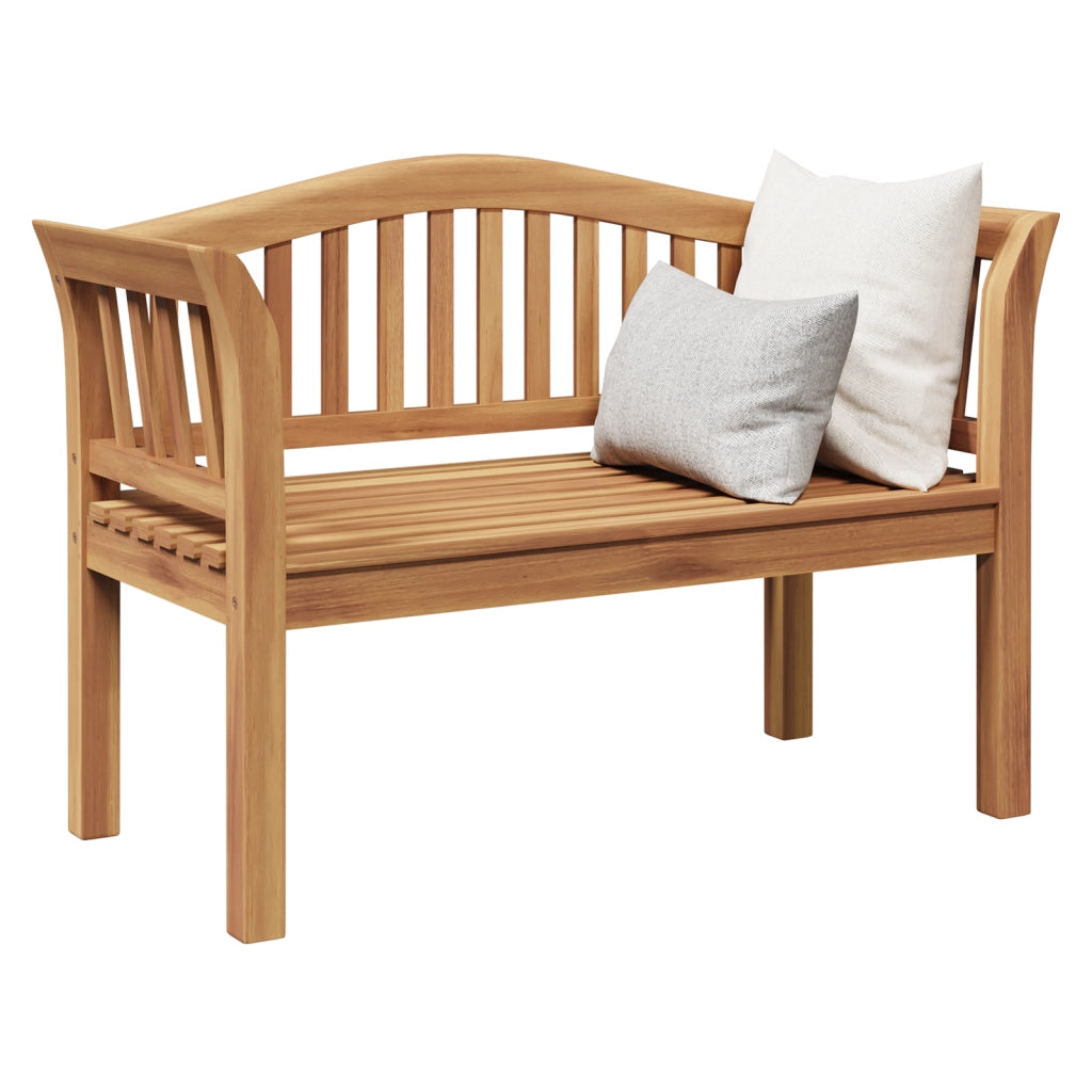 Panchina da giardino 120x53.5x85 cm in legno massello di teak