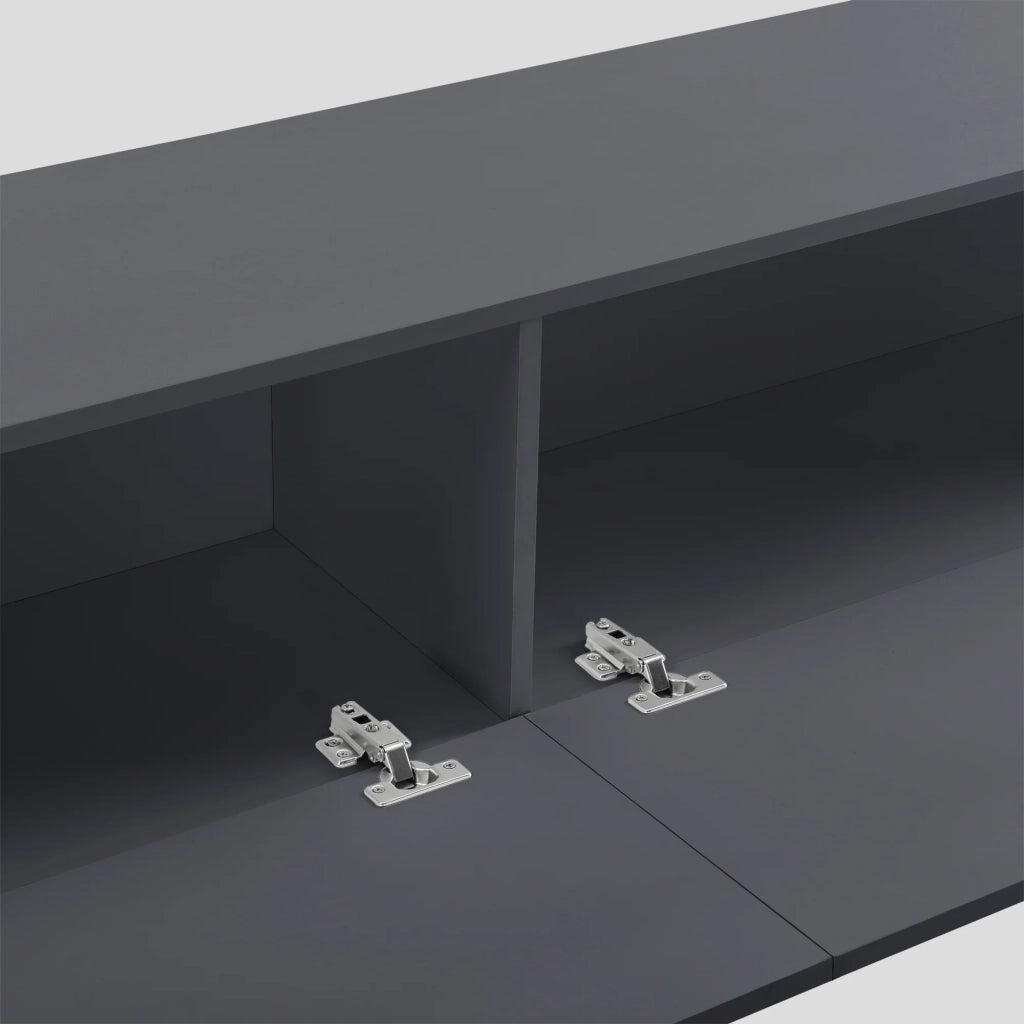 Mensola porta TV da parete 140 cm grigio scuro opaco 03_0005191