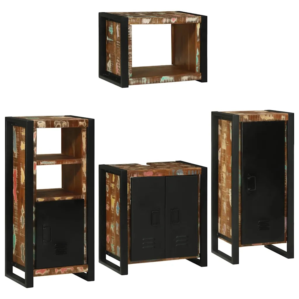 Set di mobili per il bagno 4 pcs Legno massello riciclato 3305679